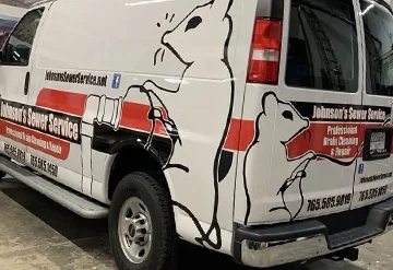 Johnson's Sewer Service Fleet — wrap installation by Leidy MV