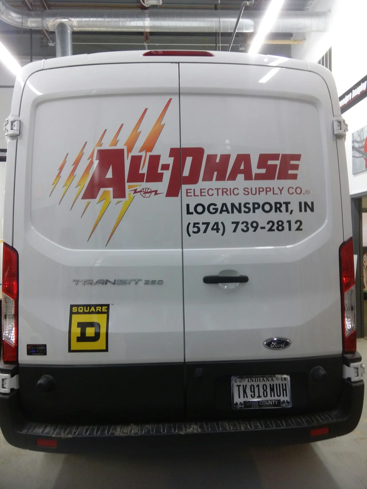 All Phase Electric rear van graphics
