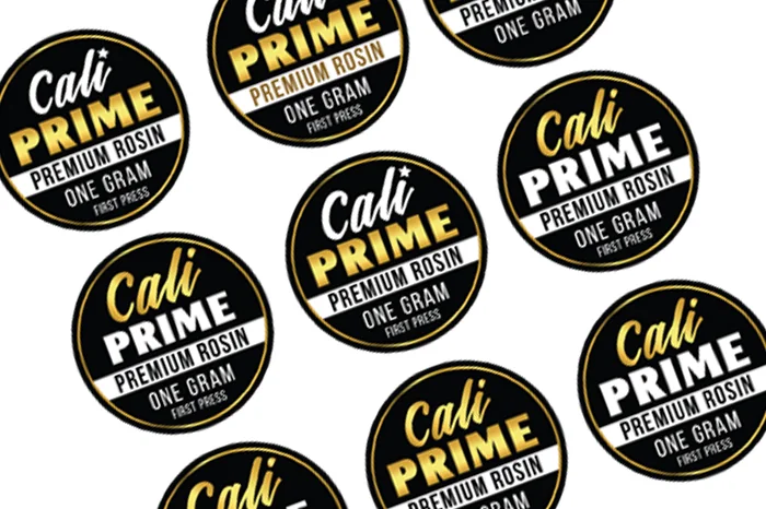 Cali Prime product labels and stickers