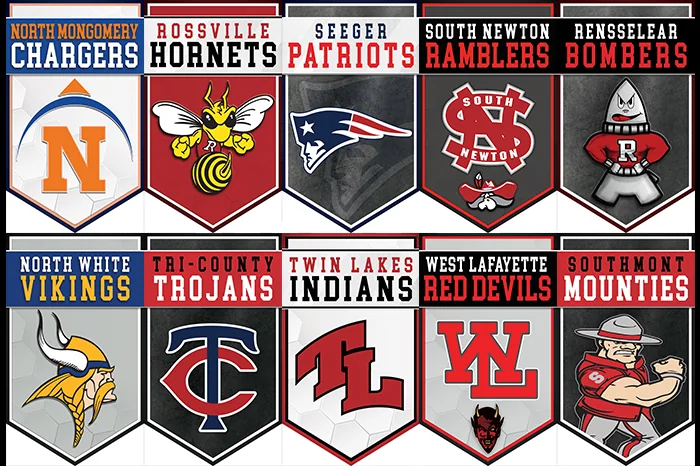 Indiana school athletics banner design