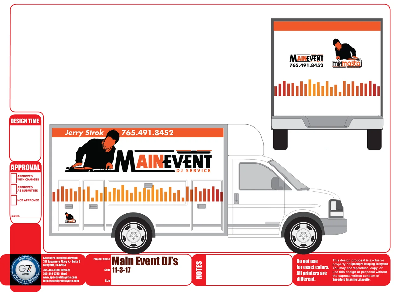 Main Event DJ custom trailer wrap